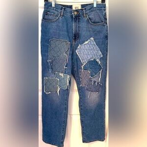 BDG X high waist cowboy relaxed jeans Urban Renewal Remade Patchwork 90s rare 29